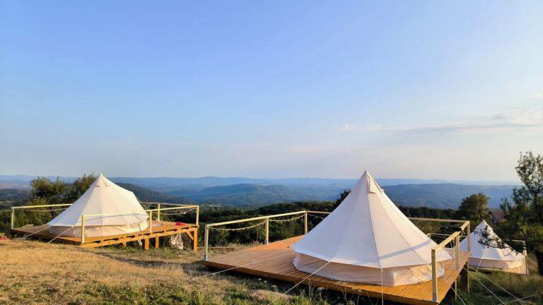 Cort glamping Ekobell OX5 20 mp fara stalp central