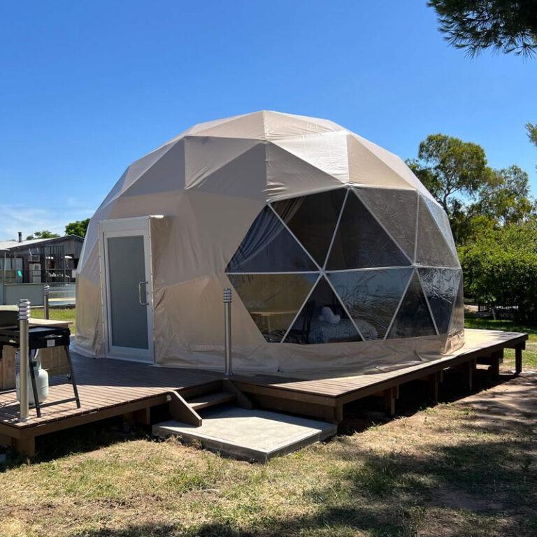 Cort de glamping PREMIUM,dom geodezic, izolatie,19mp
